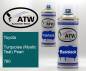 Preview: Toyota, Turquoise (Mystic Teal) Pearl, 760: 400ml Sprühdose + 400ml Klarlack - Set, von ATW Autoteile West.